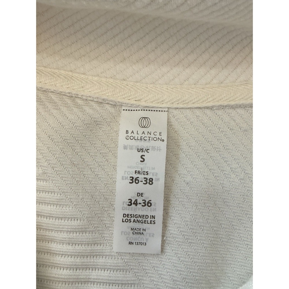 Balance Collection Quarter Zip Pullover Ivory Size Small - Picture 3 of 4